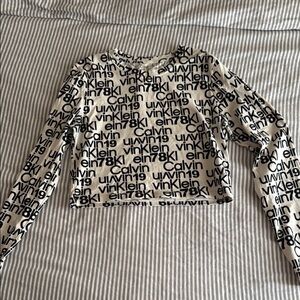 Calvin Klein Black and White Logo Top